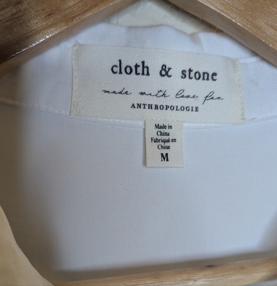 Anthropologie Cloth & Stone White Button Down Shirt - Picture 5 of 5